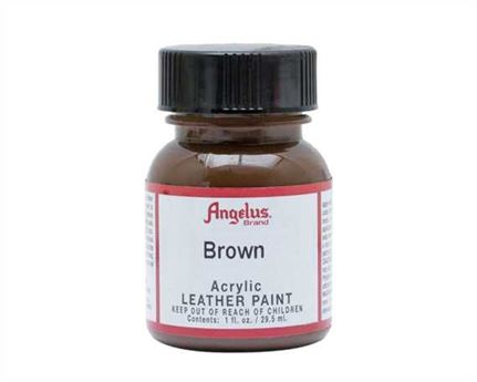ANGELUS ACRYLIC PAINT BROWN #014 29ML USE ON LEATHER, VINYL OR FABRIC
