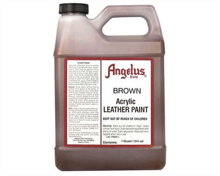 ANGELUS ACRYLIC PAINT BROWN #014 (1 QRT) 946ML USE ON LEATHER, VINYL OR FABRIC