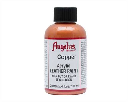 ANGELUS ACRYLIC PAINT COPPER #141 118ML USE ON LEATHER, VINYL OR FABRIC