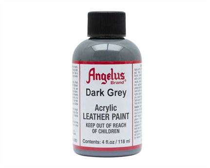 ANGELUS ACRYLIC PAINT DARK GREY #080 118ML USE ON LEATHER, VINYL OR FABRIC