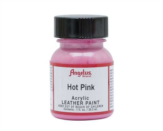 ANGELUS ACRYLIC PAINT HOT PINK #186 29ML USE ON LEATHER, VINYL OR FABRIC