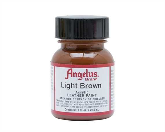 ANGELUS ACRYLIC PAINT LIGHT BROWN #021 29ML USE ON LEATHER, VINYL OR FABRIC