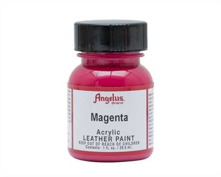 ANGELUS ACRYLIC PAINT MAGENTA #187 29ML USE ON LEATHER, VINYL OR FABRIC
