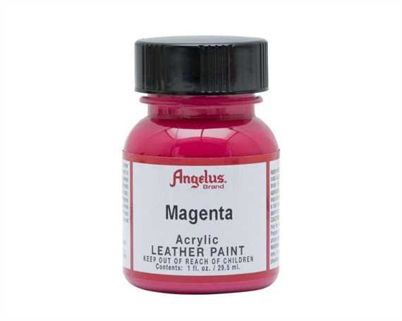 ANGELUS ACRYLIC PAINT MAGENTA #187 29ML USE ON LEATHER, VINYL OR FABRIC