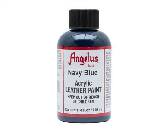 ANGELUS ACRYLIC PAINT NAVY BLUE #042 118ML USE ON LEATHER, VINYL OR FABRIC