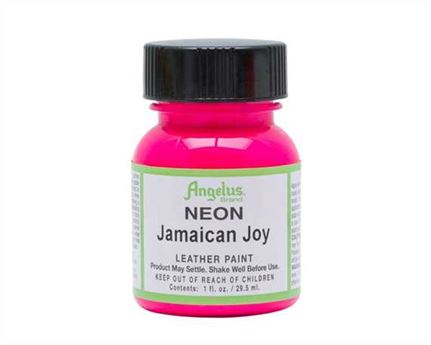 ANGELUS NEON PAINT JAMAICAN JOY PINK 29ML USE ON LEATHER, VINYL OR FABRIC