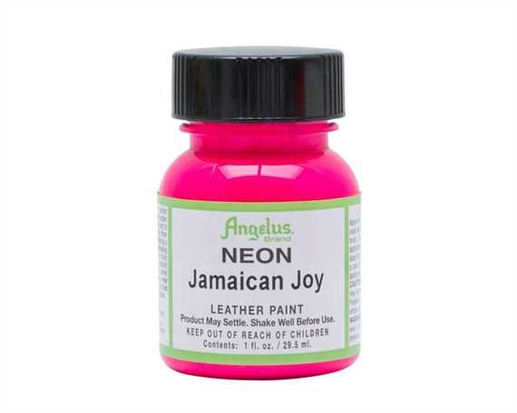 ANGELUS NEON PAINT JAMAICAN JOY PINK 29ML USE ON LEATHER, VINYL OR FABRIC