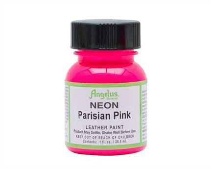 ANGELUS NEON PAINT PARISIAN PINK 29ML USE ON LEATHER, VINYL OR FABRIC