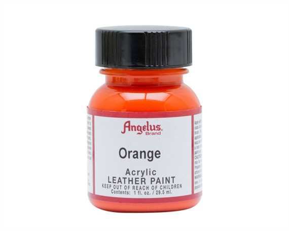 ANGELUS ACRYLIC PAINT ORANGE #024 29ML USE ON LEATHER, VINYL OR FABRIC
