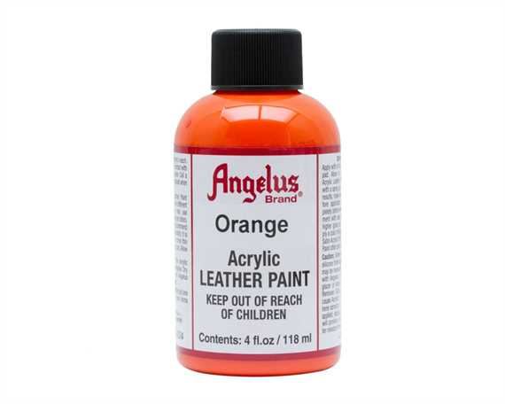 ANGELUS ACRYLIC PAINT ORANGE #024 118ML USE ON LEATHER, VINYL OR FABRIC