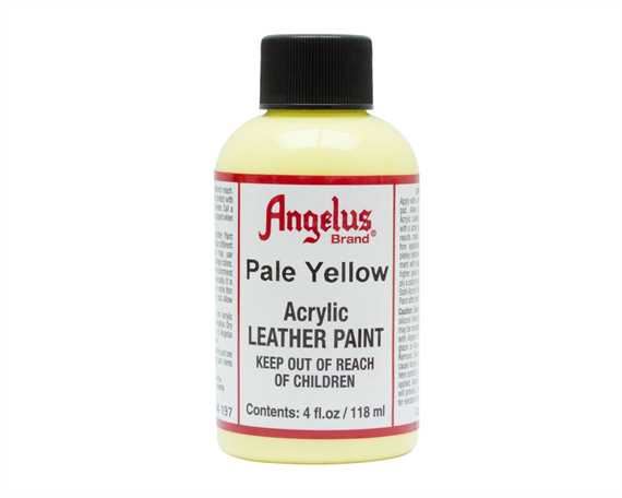 ANGELUS ACRYLIC PAINT PALE YELLOW #197 118ML USE ON LEATHER, VINYL OR FABRIC
