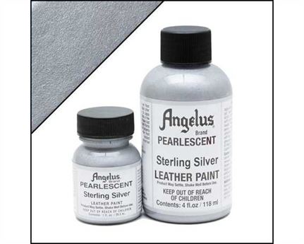 ANGELUS PEARLESCENT PAINT STERLING SILVER #454 29ML FOR LEATHER, VINYL, FABRIC