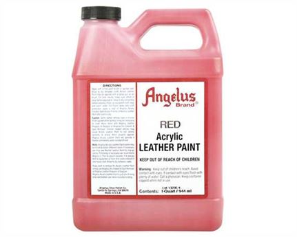 ANGELUS ACRYLIC PAINT RED #064 (1 QRT) 946ML USE ON LEATHER, VINYL OR FABRIC