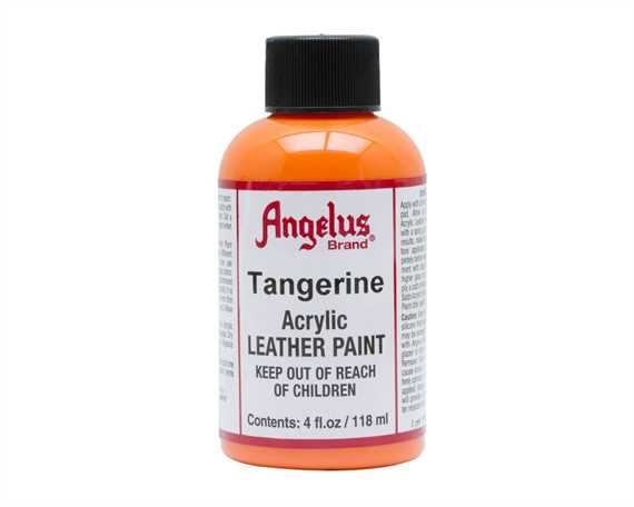 ANGELUS ACRYLIC PAINT TANGERINE #265 118ML USE ON LEATHER, VINYL OR FABRIC