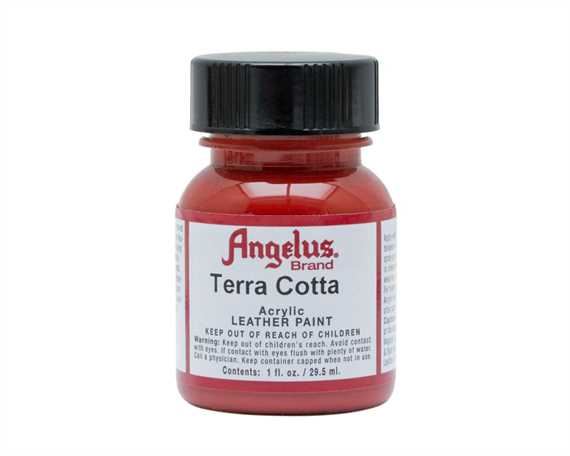 ANGELUS ACRYLIC PAINT TERRACOTTA RED #183 29ML USE ON LEATHER, VINYL OR FABRIC