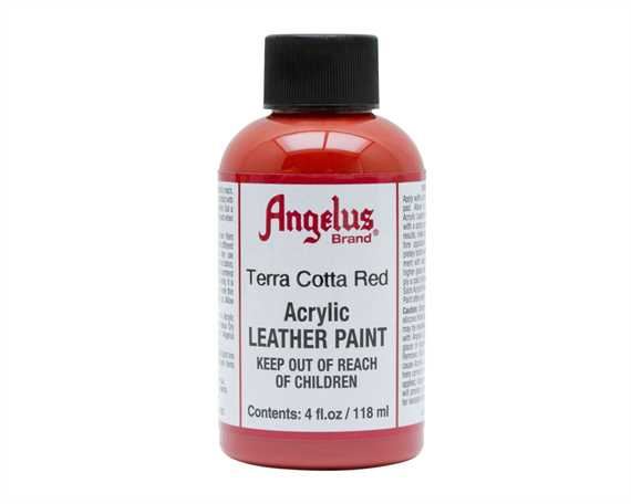 ANGELUS ACRYLIC PAINT TERRACOTTA RED #183 118ML USE ON LEATHER, VINYL OR FABRIC