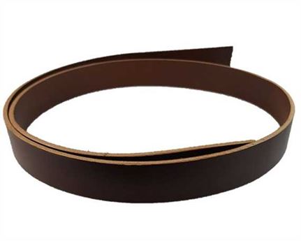 BELT STRAP COGNAC 32MM WIDE 3.5MM THICK ITALIAN DOUBLE BUTT STANDARD LENGTH
