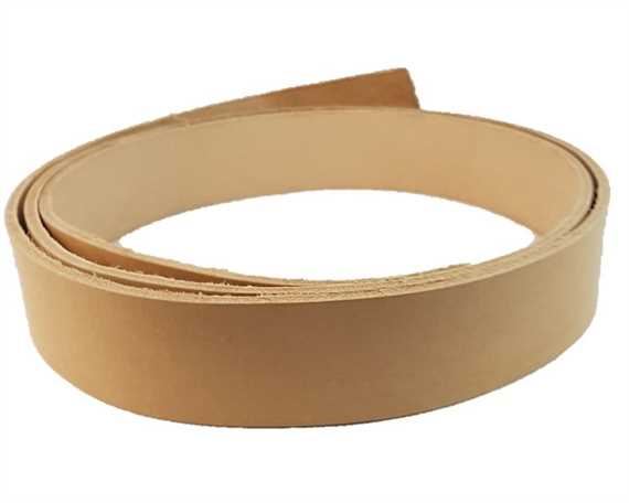 BELT STRAP NATURAL 38MM WIDE 60 INCH LONG FROM VEG TAN SKIRT SIDES