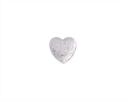 CONCHO HEART WITH SCREW-IN NICKEL PLATE 19MM