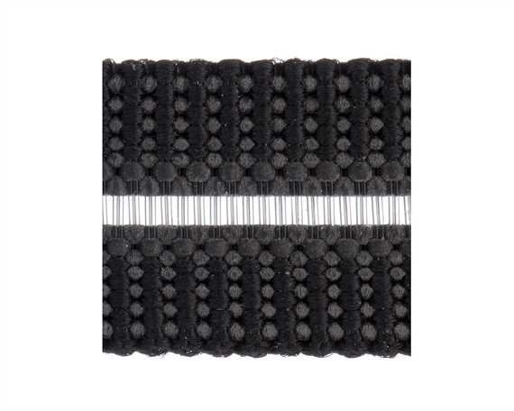 SHOE DOCTOR ELASTIC BUCKLE BLACK STYLE #1686 (PER L/MTR) 10MM