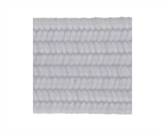 ELASTIC FLAT WHITE (PER L/MTR) 8MM