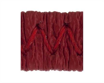 ELASTIC LEATHER COVERED RED (PER L/MTR) 6MM