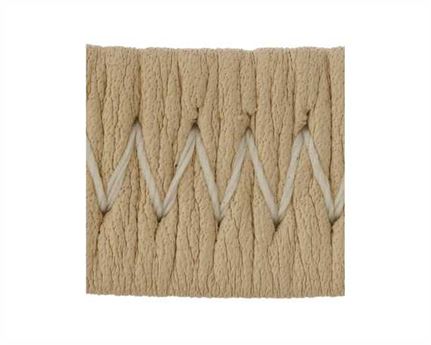 ELASTIC LEATHER COVERED BEIGE (PER L/MTR) 12MM
