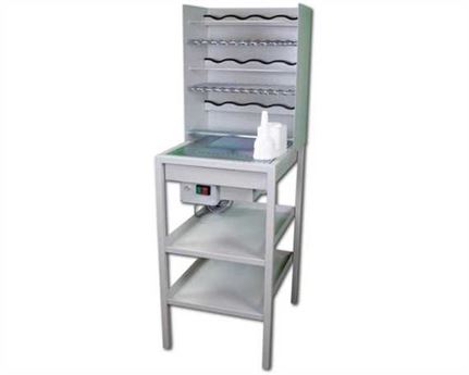 GP WORK TABLE WITH FUME EXTRACTION 50CM WIDE