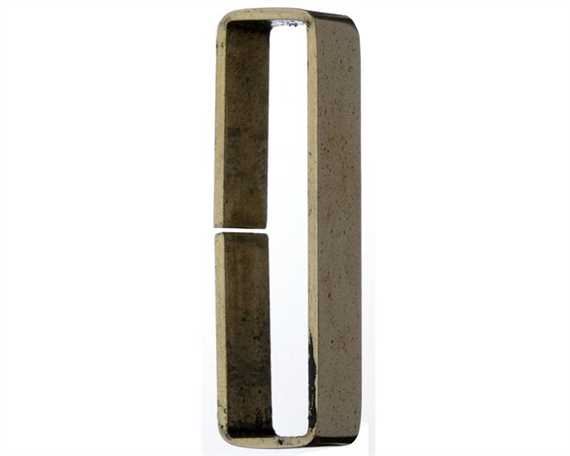 KEEPER LOOP FLAT POLISHED UNWELDED BRASS 38MM