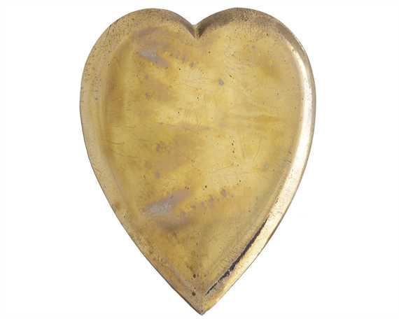ORNAMENT BRASS HARNESS HEART-SHAPED 55MM