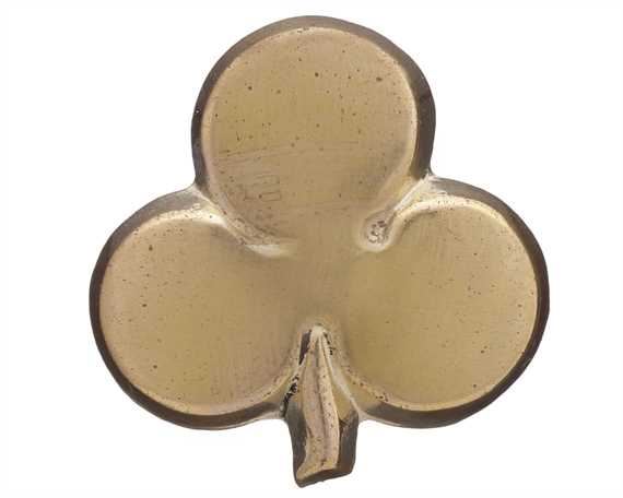 ORNAMENT BRASS HARNESS SHAMROCK SHAPED 25MM