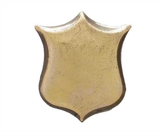 ORNAMENT BRASS HARNESS SHIELD-SHAPED 25MM