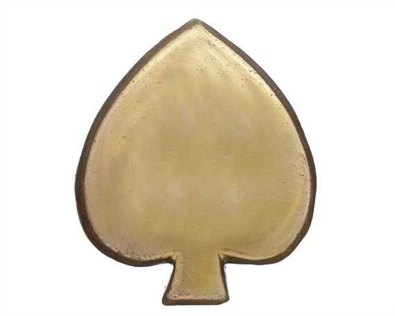 SPADE SHAPED HARNESS ORNAMENTS BRASS 25MM