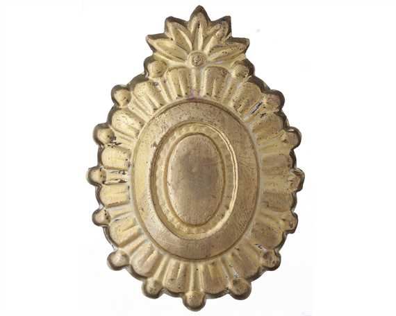 ORNAMENT LEAD FILLED BRASS ORNATE OVAL 45MM