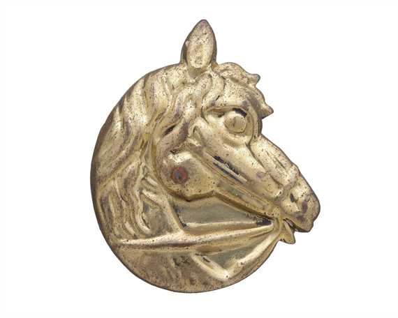 LEAD FILLED ORNAMENTS HORSE HEAD BRASS 25MM