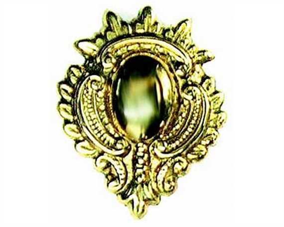 ORNAMENT LEAD FILLED BRASS BALL OVAL CROWN BEADED EDGE 38MM
