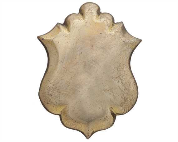 ORNATE SHIELD SHAPED HARN ORNAMENTS BRASS 25MM