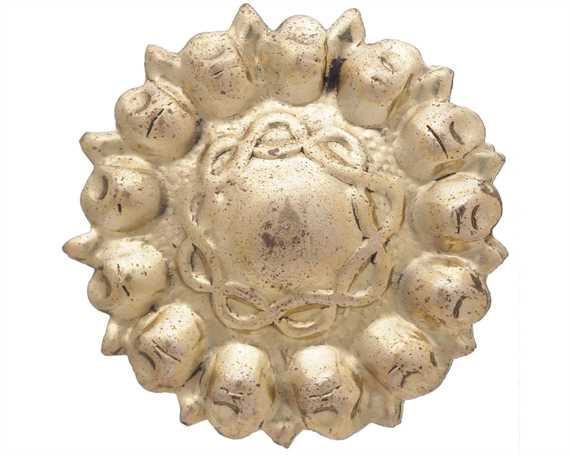 ROUND HARNESS ORNAMENTS FANCY BRASS 25MM