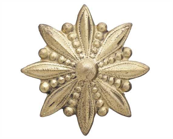 ORNAMENT BRASS HARNESS STAR-BURST SHAPED 22MM