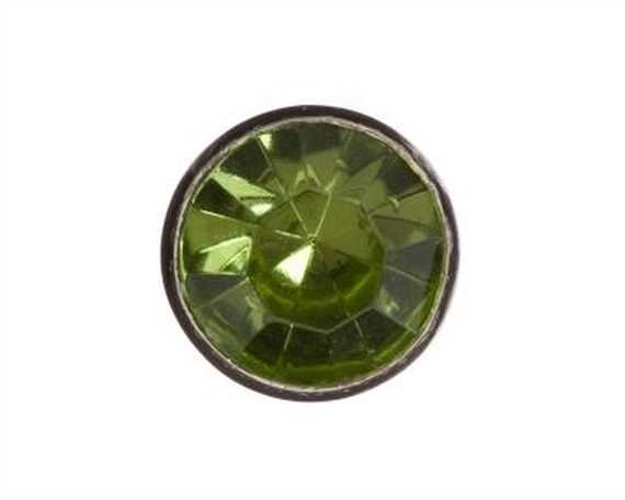 ORNAMENT CRYSTAL LT GREEN 6MM PKT OF 10