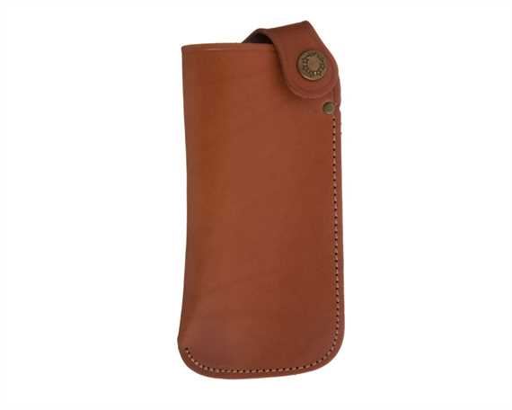 GLASSES POUCH WITH BELT LOOP LEATHER TAN 