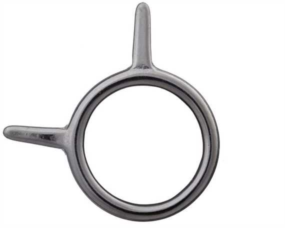 RING NICKEL PLATE ON BRASS 2 SPIKE 25MM