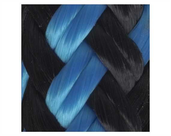 EQUI-TUFF ROPE DOUBLE BRAID 8MM (PER L/MTR) BLACK/BLUE