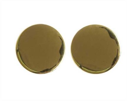 ROSETTE PLAIN FLAT WITH 16MM LOOP ON BACK BRASS 32MM