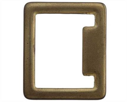 SQUARE STOP ENGLISH BRASS 25MM X 30MM