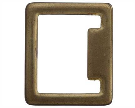 SQUARE STOP ENGLISH BRASS 32MM X 38MM