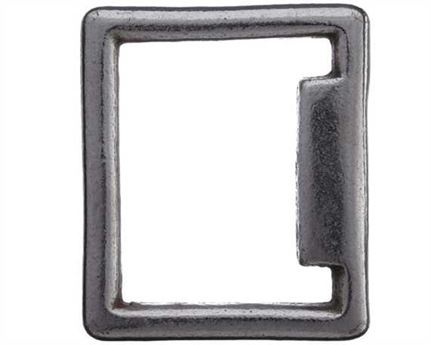 SQUARE STOP ENGLISH NICKEL PLATE 32MM X 38MM