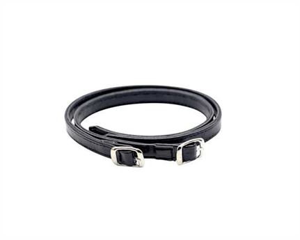 SHOE DOCTOR STRAP FOR SHOE BUCKLE NICKEL PLATE PATENT BLACK 10MM