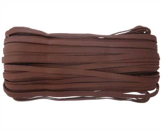 KANGAROO LACING FLAT 4.7MM BROWN (BRANDY) 20M ROLL AUSTRALIAN MADE 