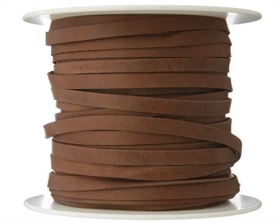 KANGAROO LACING FLAT 6MM BROWN (BRANDY) 50M ROLL AUSTRALIAN MADE
